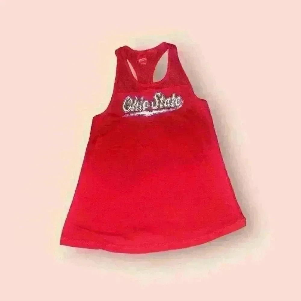 Ohio State Buckeyes Women's Red Racerback Tank Top Graphic Print Size S